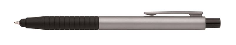 Plastové pero s funkciou stylus 965, sivá strieborná