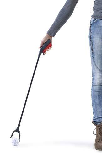 Plastový sběrač odpadu (83 cm), červená dekorace na úchytu