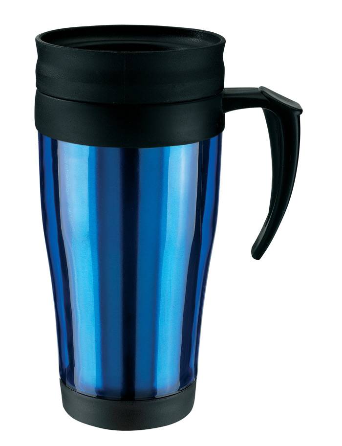 Plastový termohrnček, 400 ml, modrá