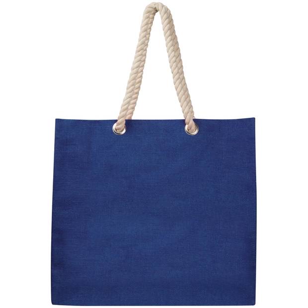 Plážová taška z juty, modrá Plážová taška z juty, modrá