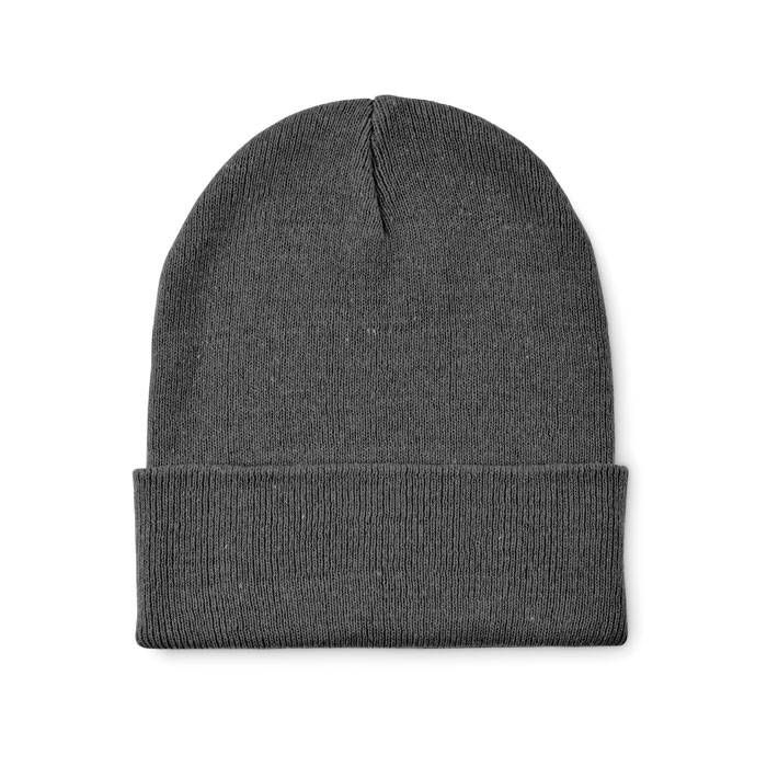 Pletená čiapka s lemom, sivá Stone
