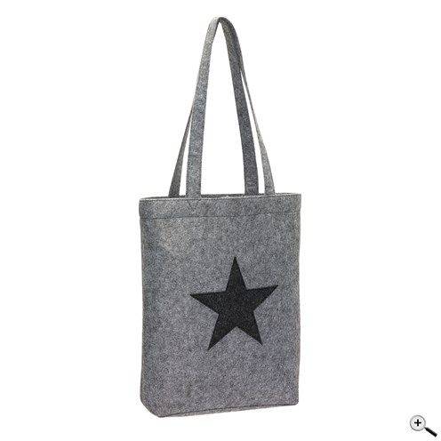 Plstená nákupná taška, sivá