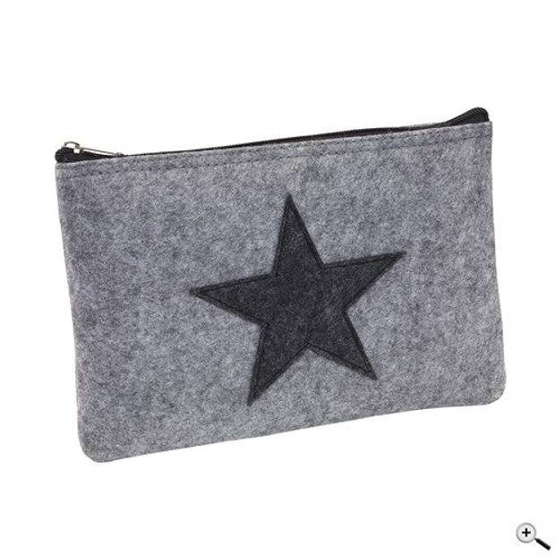 Plstené puzdro so zipsom, sivá Plstené puzdro so zipsom, sivá