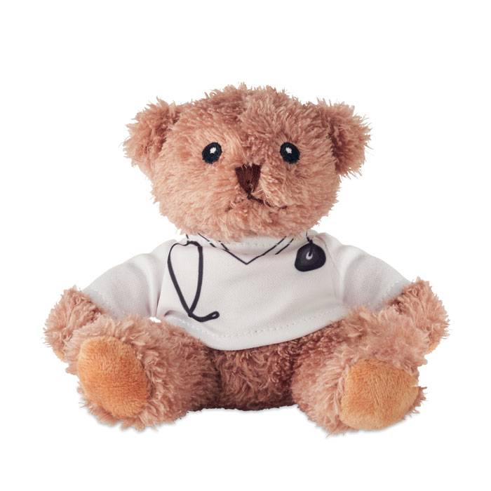 Plyšový medvedík doktor, biela