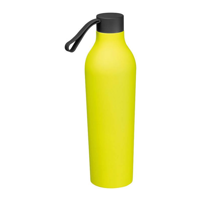 Pogumovaná fľaša na pitie, 500 ml, žltá