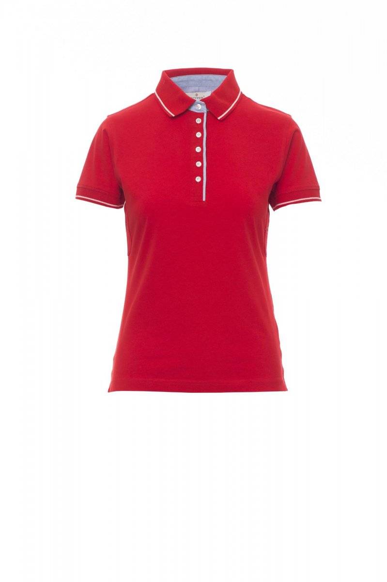 Polo PAYPER LEEDS, červená / biela, L