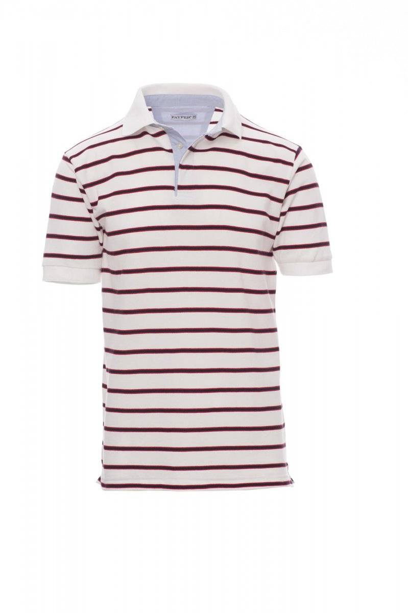 Polo PAYPER SHEFFIELD, biela / červená - modrá - červená, M