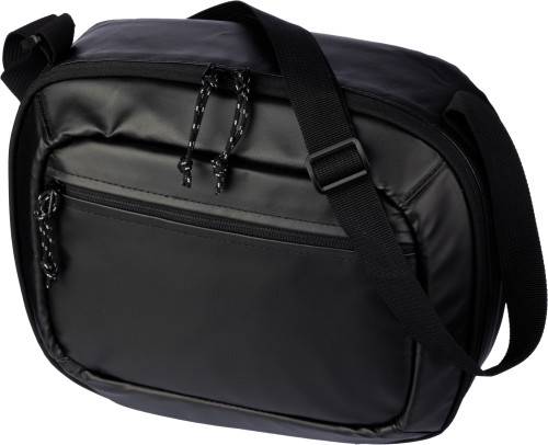 Polyesterová (600D) chladiaca taška cez pás Johannes, čierna