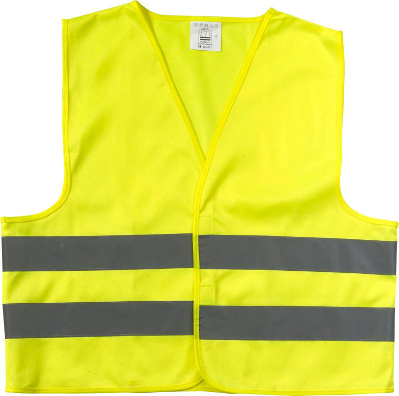 Polyesterová (75D) bezpečnostná bunda, žltá, S