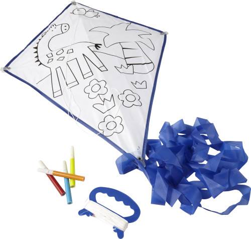 Polyesterový drak s obrázkem na vymalování, modrá