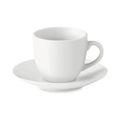 Obrázok ku produktu Porcelánová šálka na espreso s tanierikom, objem 80 ml, biela