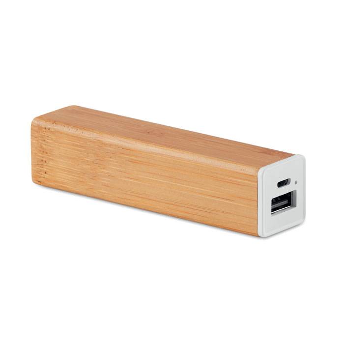 Powerbank s kapacitou 2200mAh, bambusová