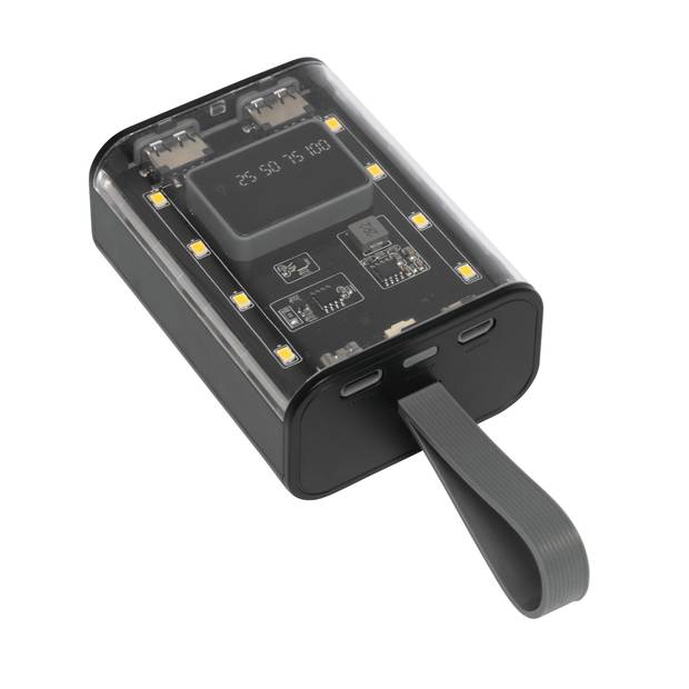 Powerbanka / svietidlo OPEN SOURCE, čierna - transparentná Powerbanka / svietidlo OPEN SOURCE, čierna - transparentná