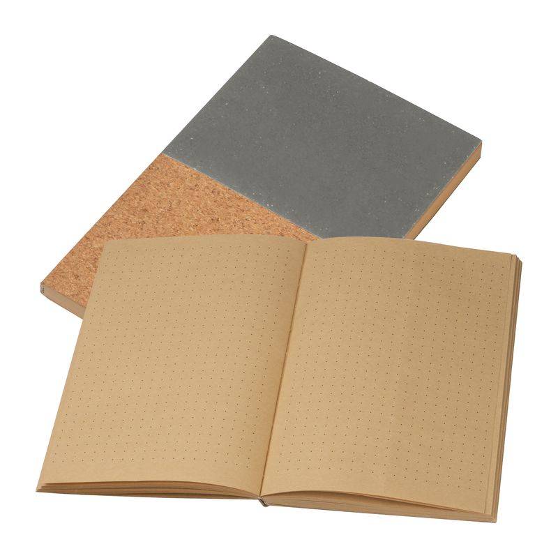 Poznámkový blok A5 z korku, sivá