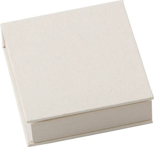 Poznámkový blok z recyklované krabice od mléka Thalassa, bílá off