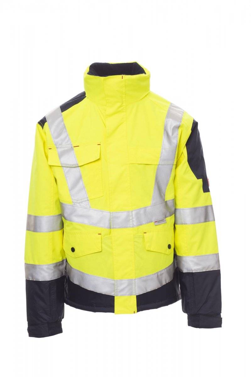 Pracovná bunda PAYPER FREEWAY, fluorescenčná žltá / navy modrá, XL
