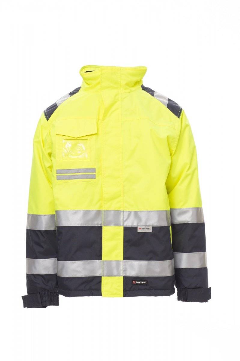 Pracovná bunda PAYPER HISPEED, fluorescenčná žltá / navy modrá, XL