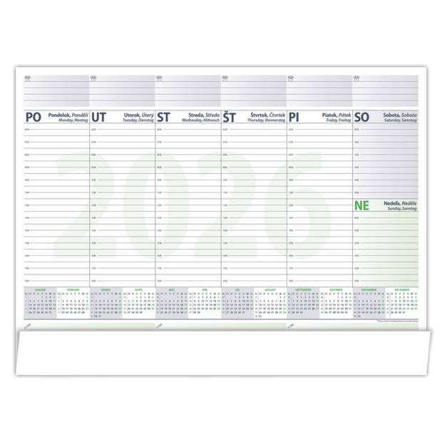 Pracovná podložka s kalendáriom 2026 Pracovná podložka s kalendáriom 2026