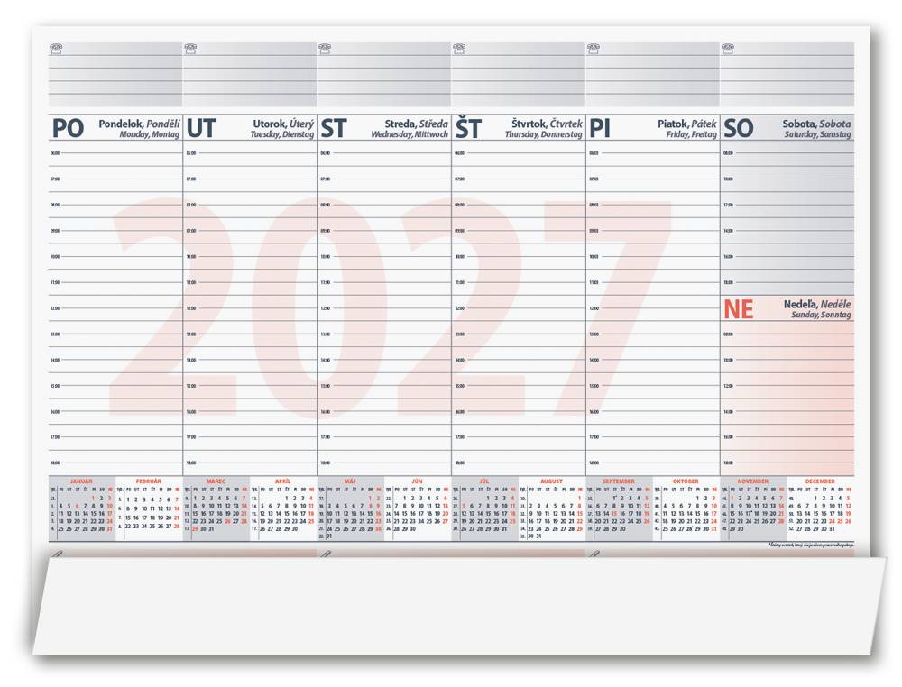 Pracovná podložka s kalendáriom 2027