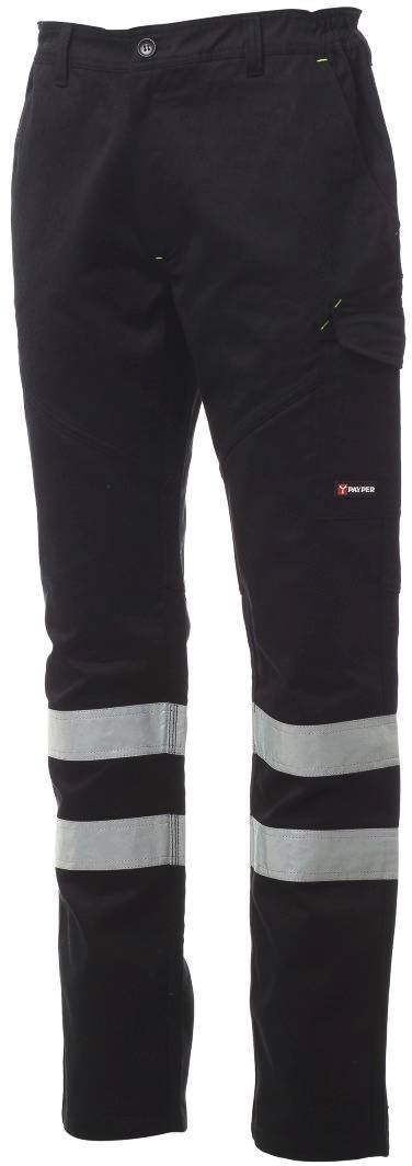 Pracovné nohavice PAYPER WORKER REFLEX, čierna, 3XL