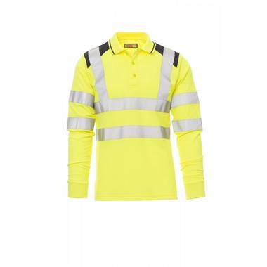 Pracovné tričko DRY-TECH PAYPER GUARD+WINTER, fluorescenčná žltá / navy modrá, 4XL