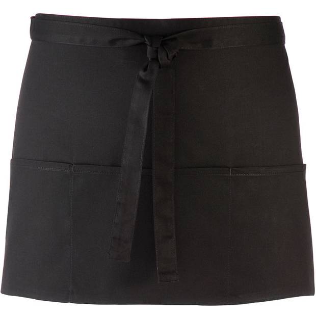 Premier | PR155, Krátka zástera do pása s vreckom "Colours", čierna Premier | PR155, Krátka zástera do pása s vreckom "Colours", čierna