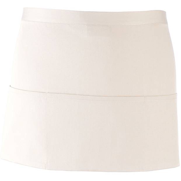 Premier | PR155, Krátká zástěra do pasu s kapsou "Colours", bílá Premier | PR155, Krátká zástěra do pasu s kapsou "Colours", bílá