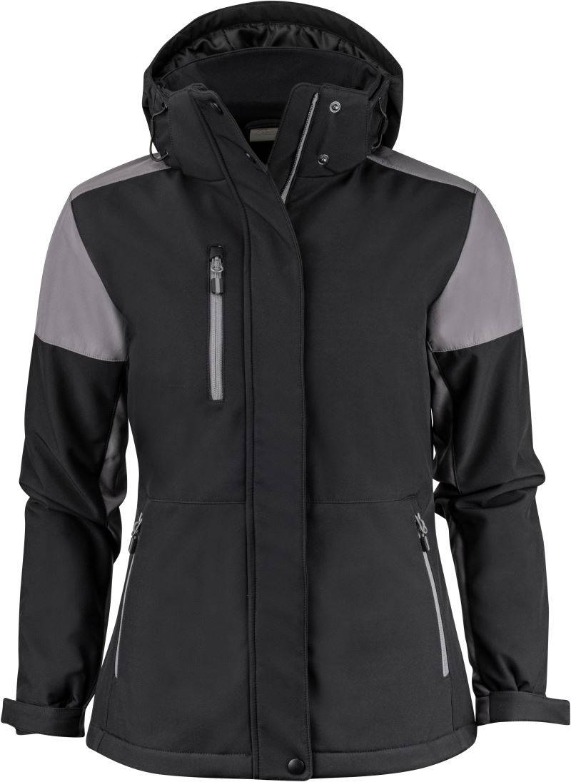 Printer|Prime Padded Softshell Women, Dámska zimná softshell bunda, čierna-Anthracite, XS