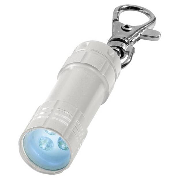 Prívesok na kľúče s 3 LED svetlom, kov, strieborná Prívesok na kľúče s 3 LED svetlom, kov, strieborná