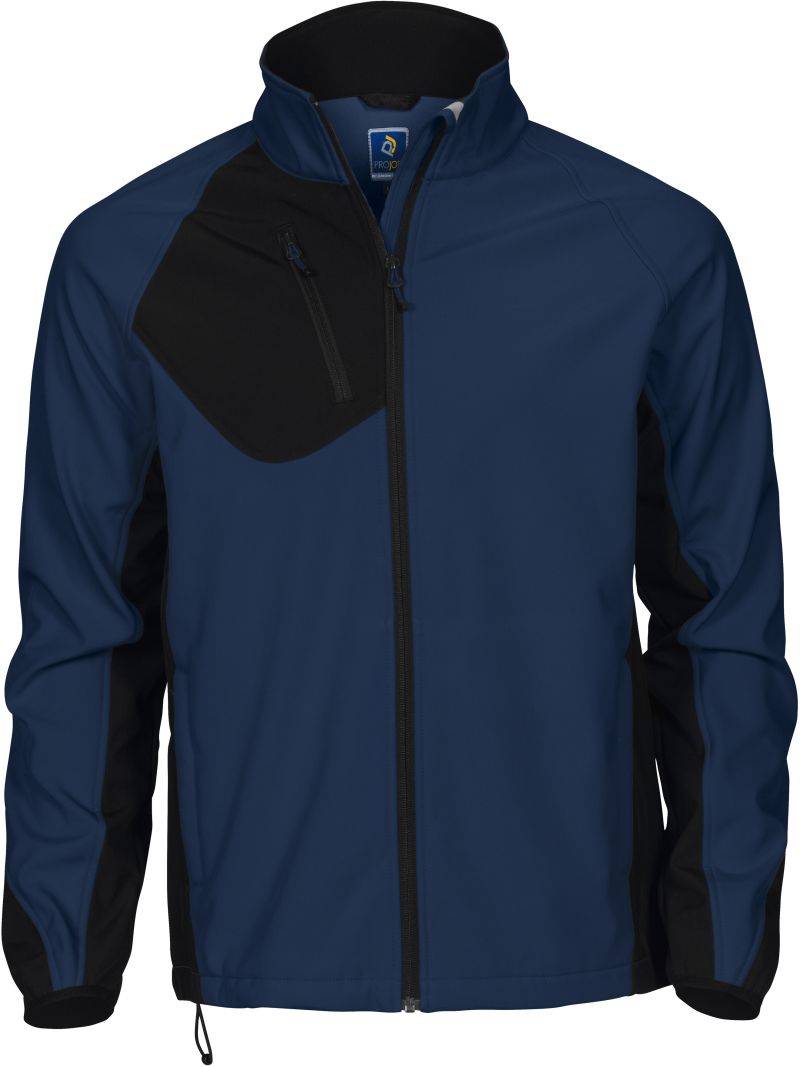 ProJob|2422 Softshelljacket, Prac.softshell bunda, modrá Navy, 5XL