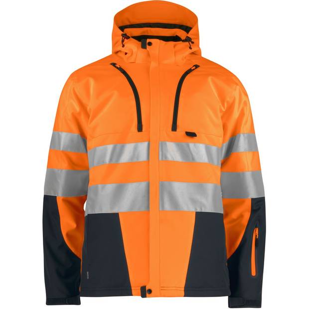 ProJob|6420 Padded Softshell, 3vrstv.bezp.softshell bunda, oranžová Hi Vis-čierna, XS ProJob|6420 Padded Softshell, 3vrstv.bezp.softshell bunda, oranžová Hi Vis-čierna, XS