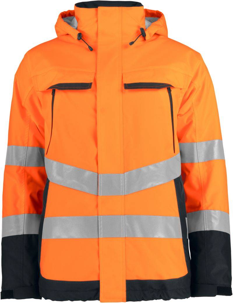 ProJob|6441 Padded Jacket, Polstrovaná bezp.bunda, oranžová Hi Vis-čierna, XS