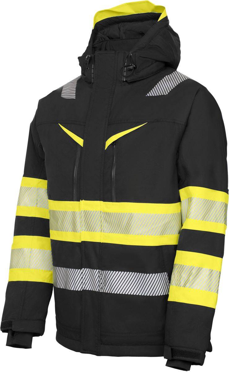 ProJob|6446 Jacket Padded, Vodeodolná bezp.bunda, žltá Hi Vis-čierna, XS