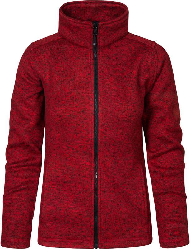 Promodoro|7725, Dámska flís.bunda, červená Heather., S