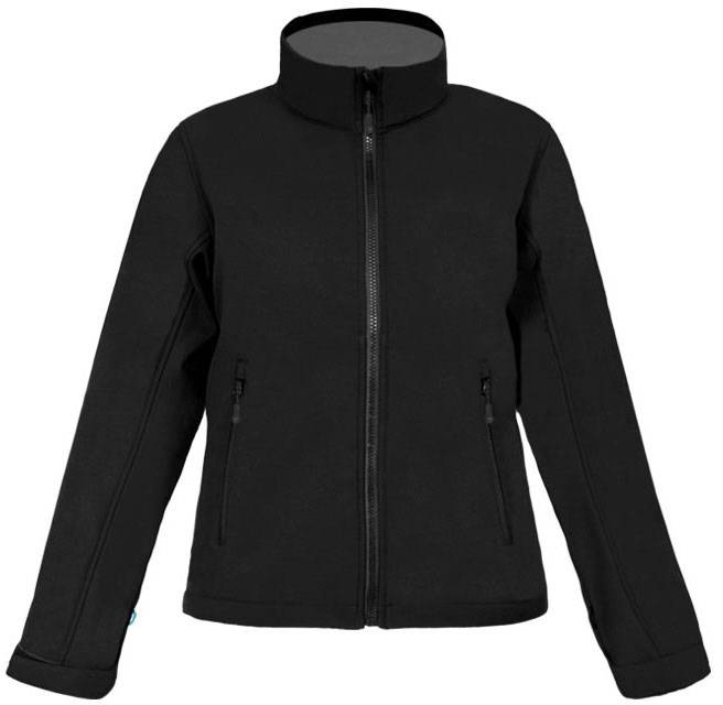 Promodoro|7821, Dámska 3vrstv.softshell bunda, čierna, M