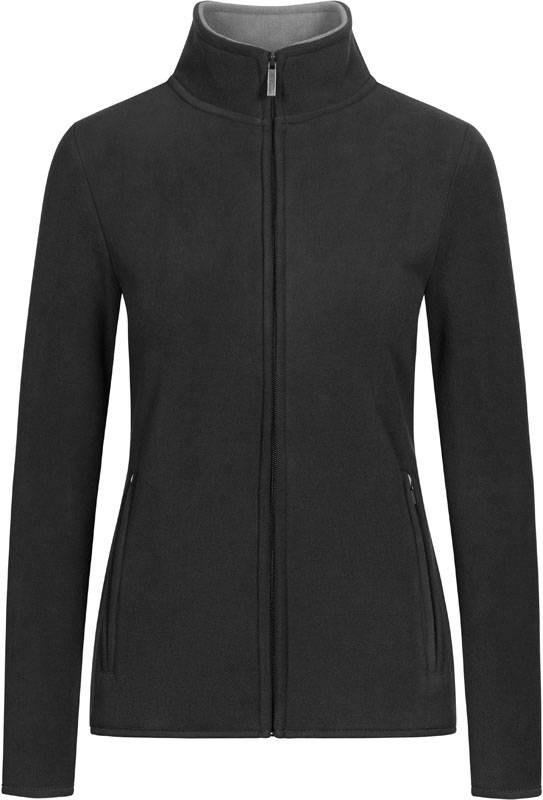 Promodoro|7965, Dámska dvojitá flís.bunda, sivá Charcoal-sivá, XL