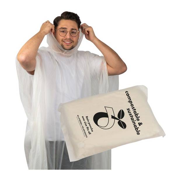 Pršiplášť z PLA v prenosnej taške - kompostovateľn, viacfarebná Pršiplášť z PLA v prenosnej taške - kompostovateľn, viacfarebná