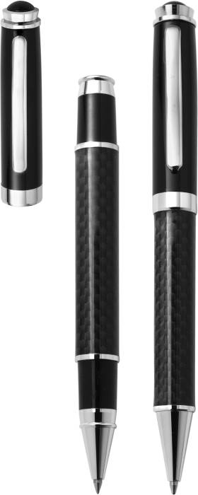 Psací souprava, kovové kuličkové pero a roller v dárkovém balení
