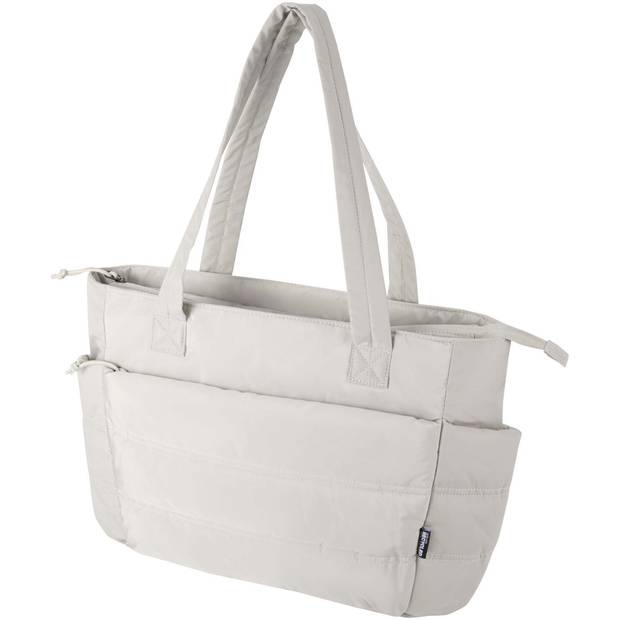 Puffer taška na notebook veľkosti 15,6″ z recykl. GRS, 18 l, hnedá Sand Puffer taška na notebook veľkosti 15,6″ z recykl. GRS, 18 l, hnedá Sand