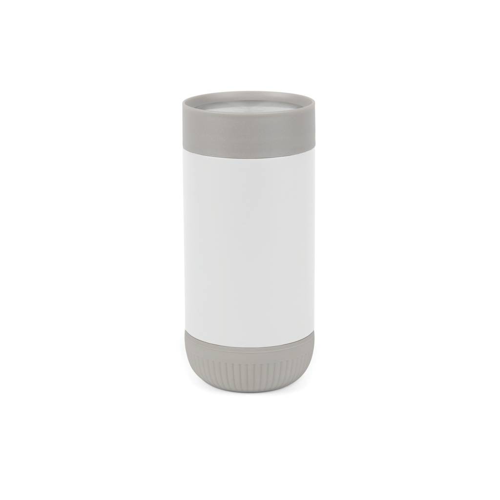 Push termohrnček VINGA Erie z RCS recykl. SS 350ml, biela - sivá 