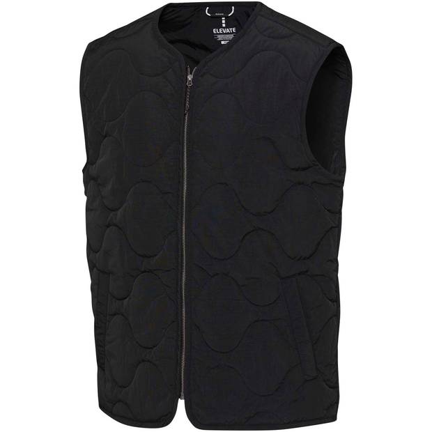 Quartz GRS recyklovaná unisex prešívaná vesta, čierna, XS Quartz GRS recyklovaná unisex prešívaná vesta, čierna, XS