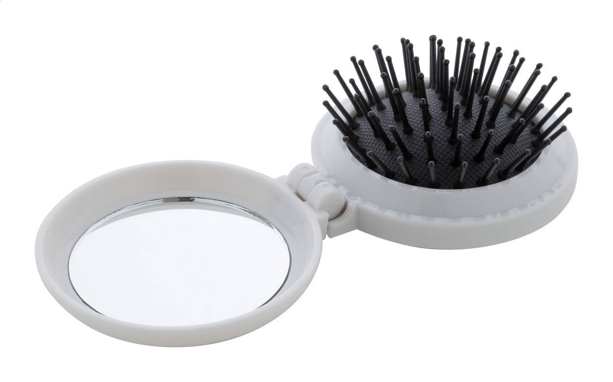 Rabrush kefa na vlasy RABS so zrkadielkom, biela