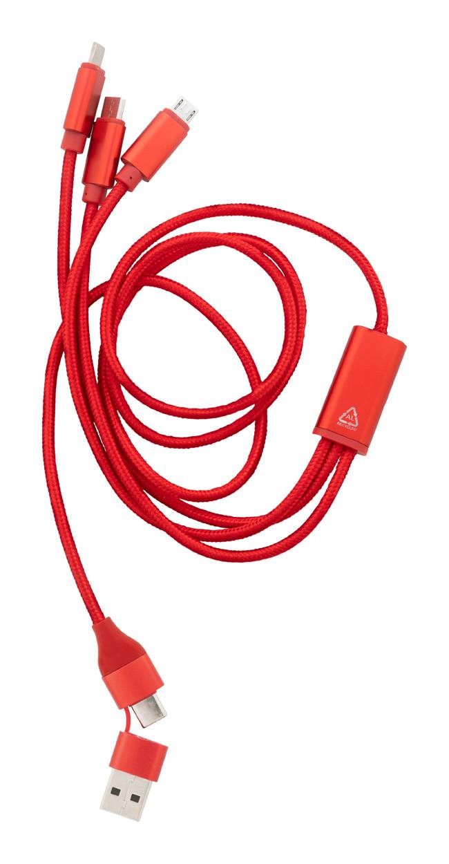 Ralong USB nabíjací kábel, červená