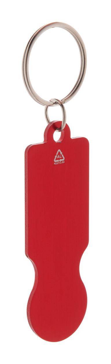 RaluCart prívesok na kľúče so žetónom do košíka, červená