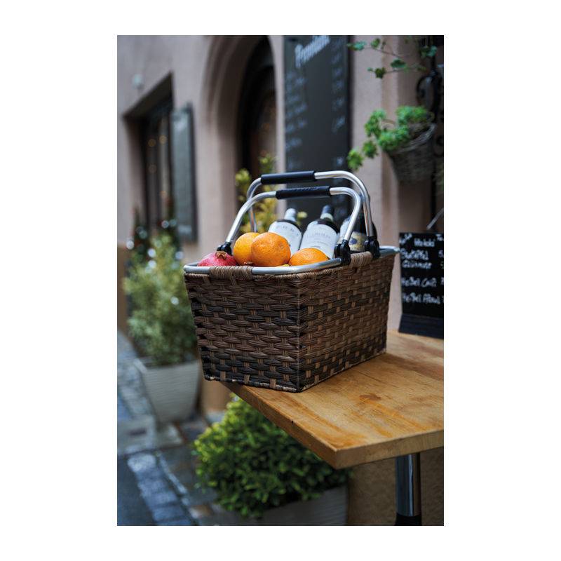 Ratanový nákupní košík, hnědá