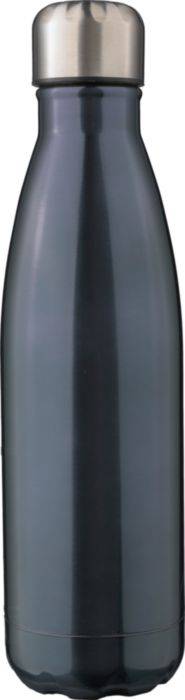 Recyklovaná nerezová dvojplášťová banka Clifford 500 ml, sivá gun metal