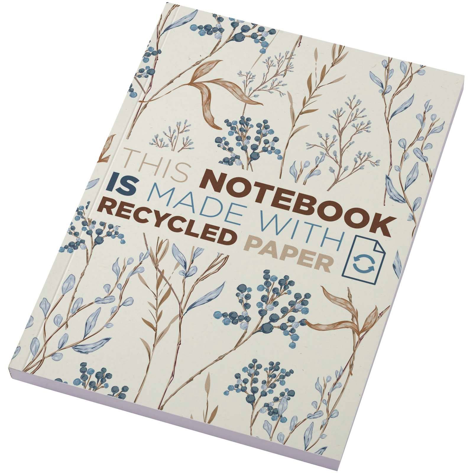 Recyklovaný blok Novella Austen s mäkkou väzbou A5 – 100 listov, biela Ivory