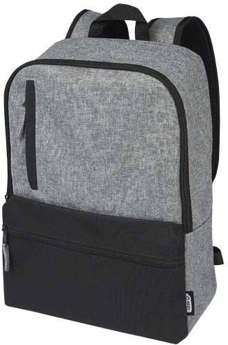 Recyklovaný dvojfarebný batoh na 15"notebook Reclaim, čierna - sivá vresová
