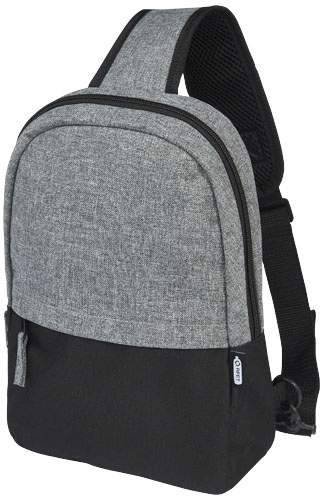 Recyklovaný dvojfarebný batoh Reclaim , čierna - sivá vresová