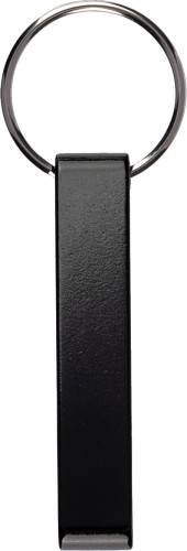 Recyklovaný hliníkový držiak na kľúče Anneliese, čierna